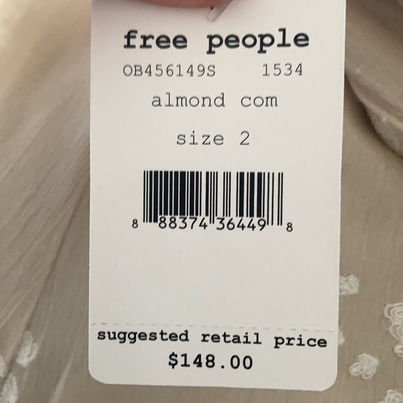 Free people jasmine embroidered mini 2 NWT - Picture 14 of 14